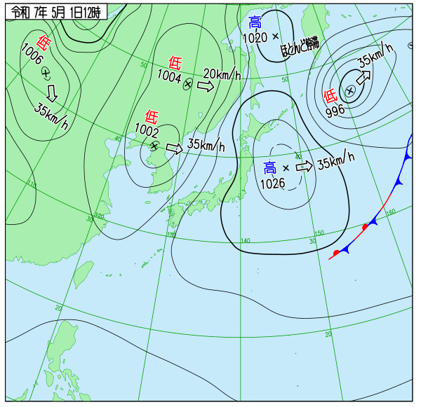 今日の天気予想図