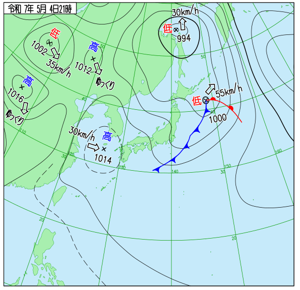 今日の天気予想図