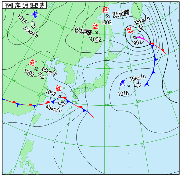 今日の天気予想図
