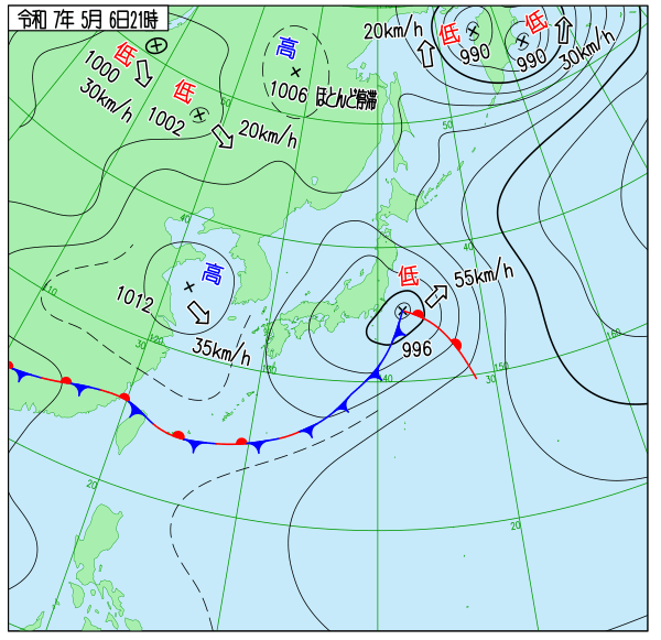 今日の天気予想図