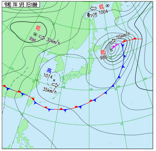 今日の天気予想図