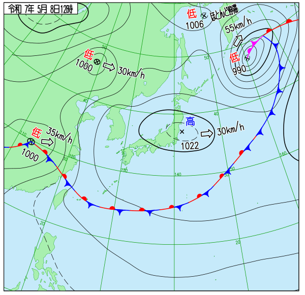 今日の天気予想図