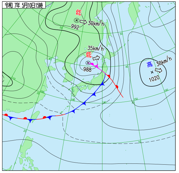 今日の天気予想図