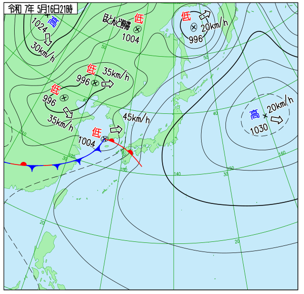 今日の天気予想図
