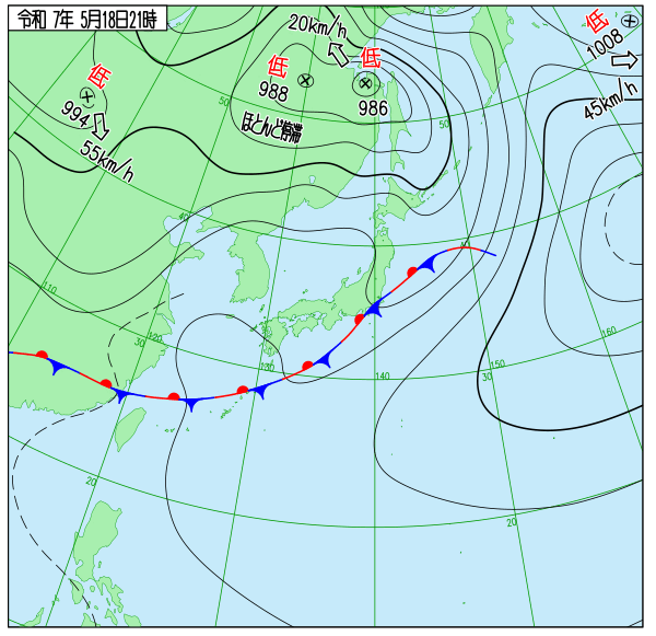 今日の天気予想図