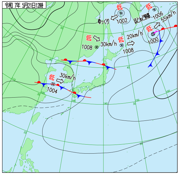 今日の天気予想図