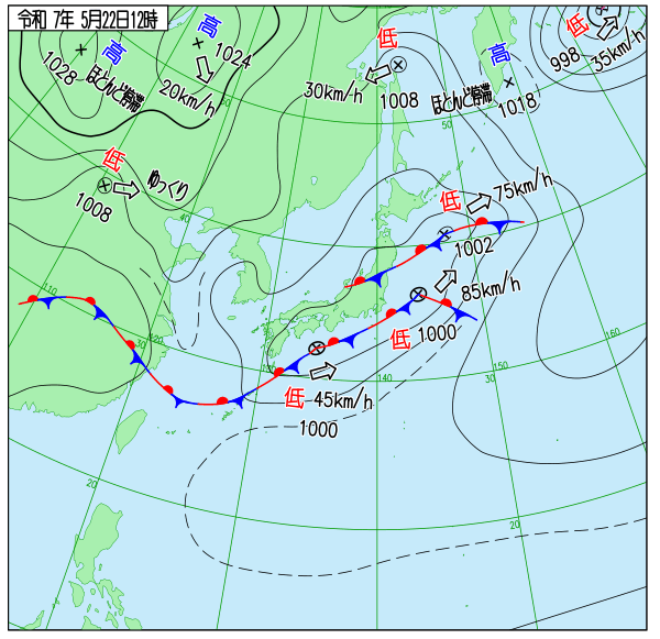 今日の天気予想図