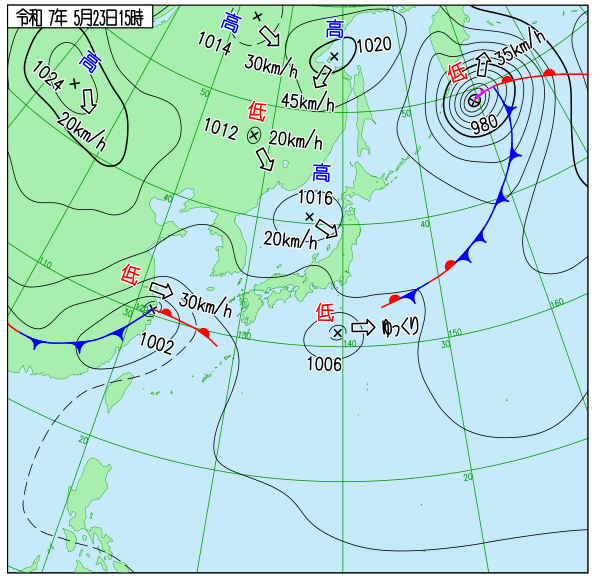 今日の天気予想図