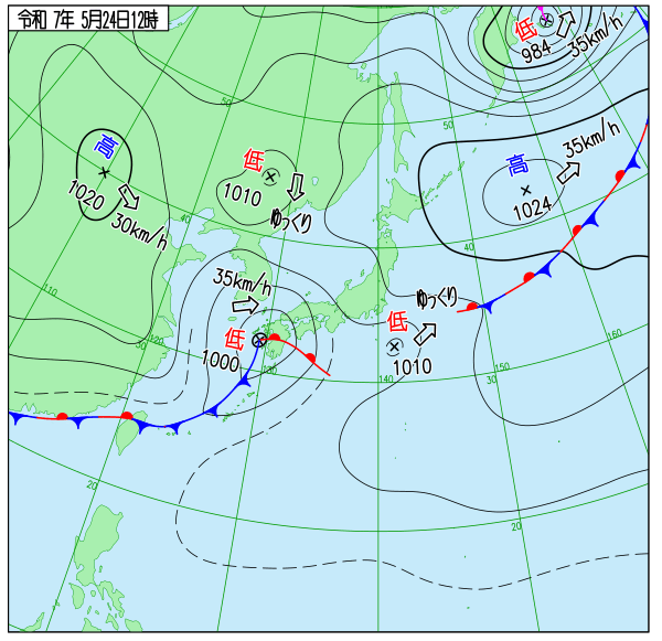 今日の天気予想図