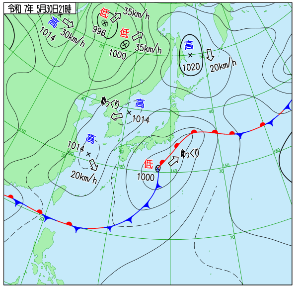 今日の天気予想図
