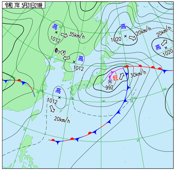 今日の天気予想図