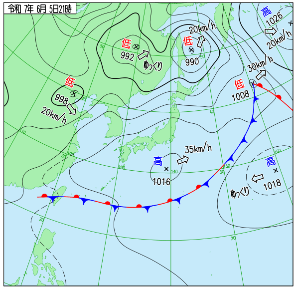 今日の天気予想図