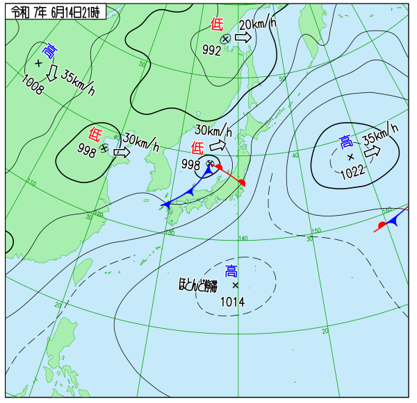 今日の天気予想図
