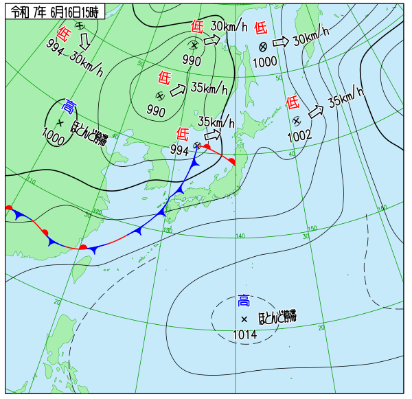 今日の天気予想図