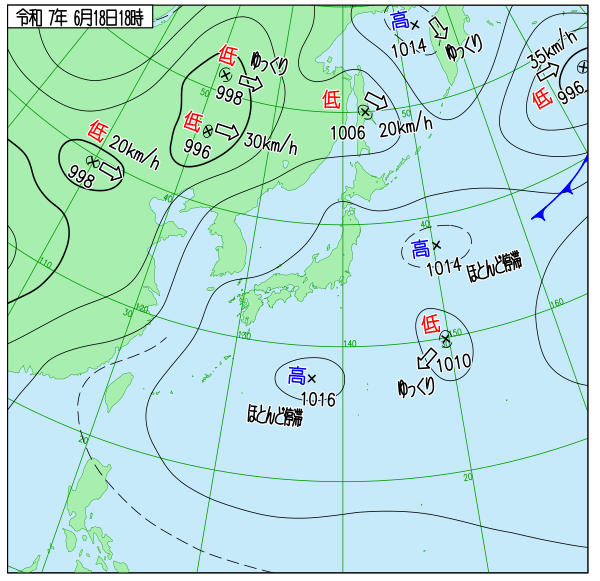 今日の天気予想図