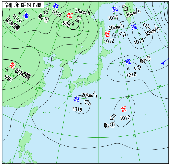 今日の天気予想図