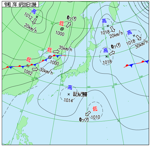 今日の天気予想図