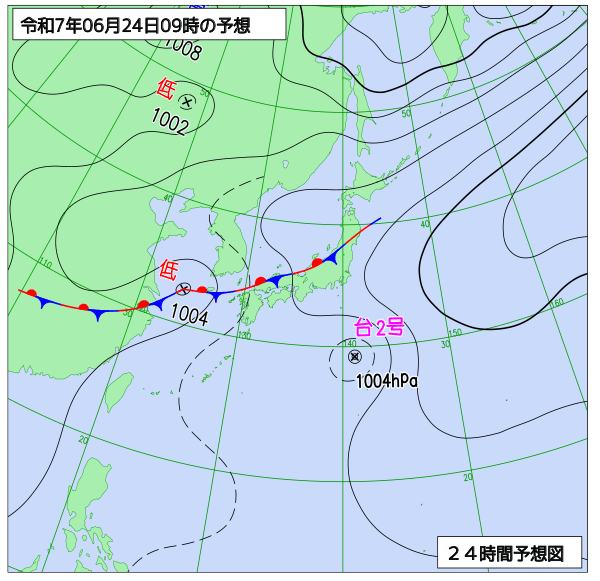 24時間天気予想図