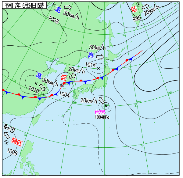 今日の天気予想図