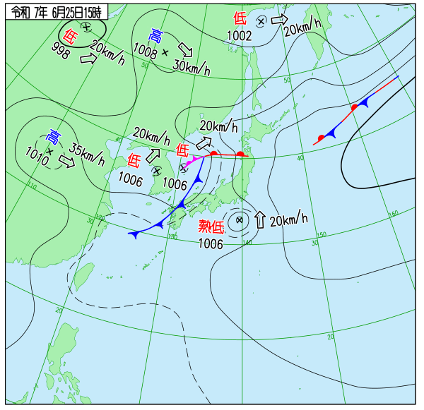 今日の天気予想図