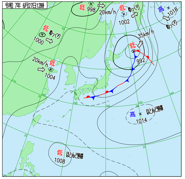 今日の天気予想図