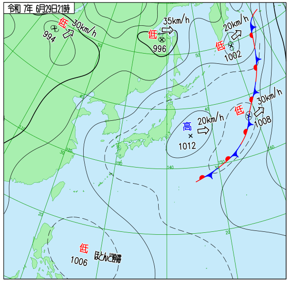 今日の天気予想図