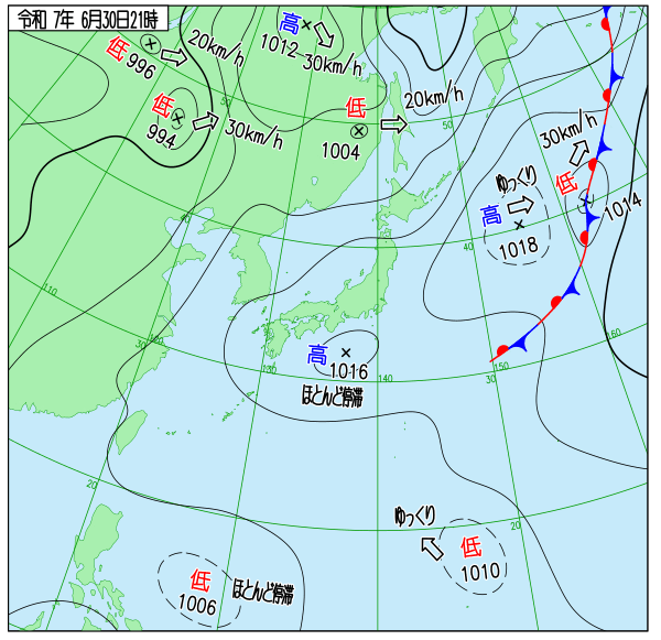 今日の天気予想図