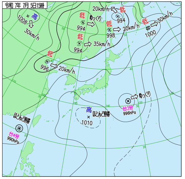 今日の天気予想図