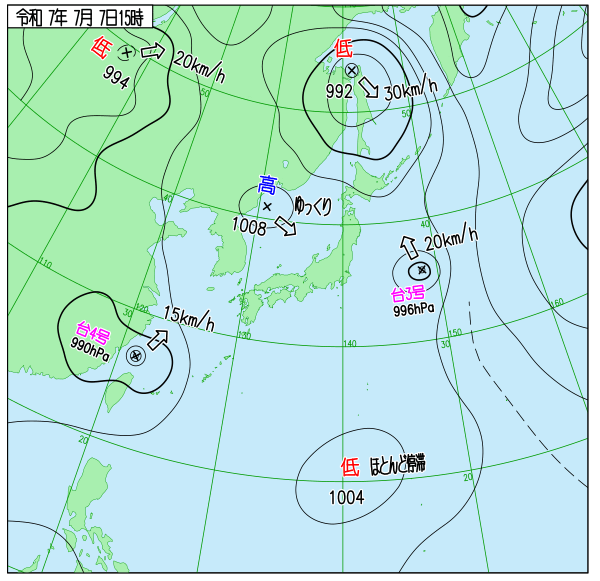 今日の天気予想図