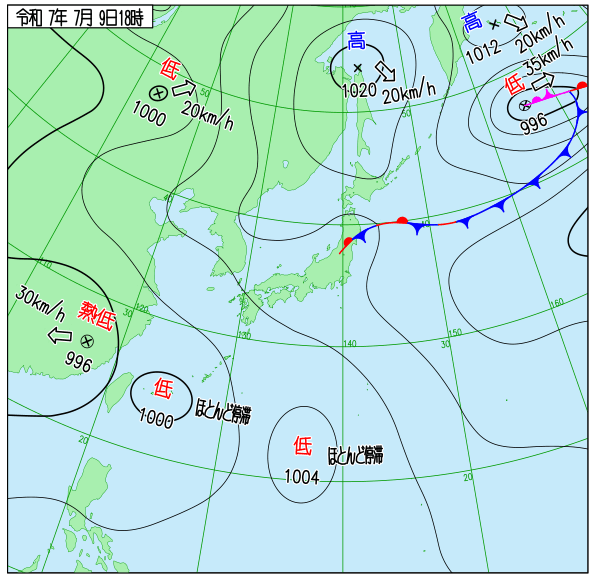 今日の天気予想図