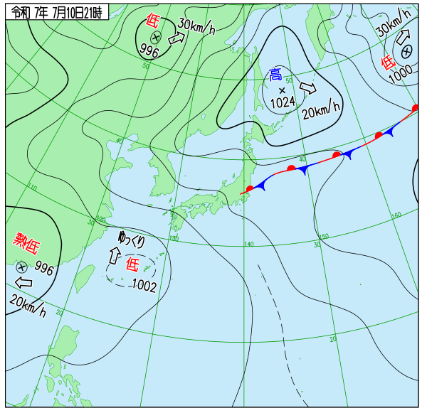 今日の天気予想図