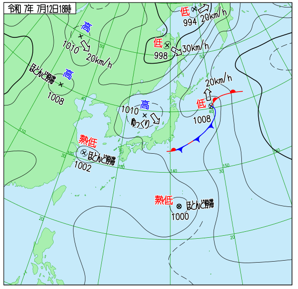 今日の天気予想図