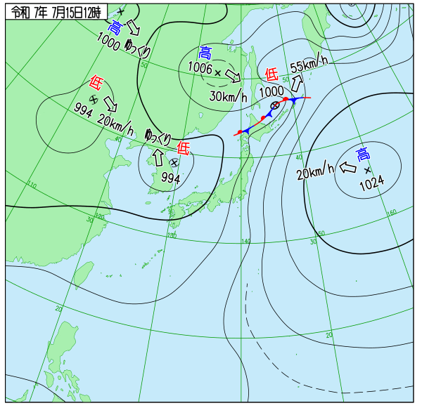 今日の天気予想図
