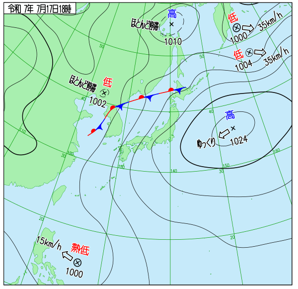 今日の天気予想図