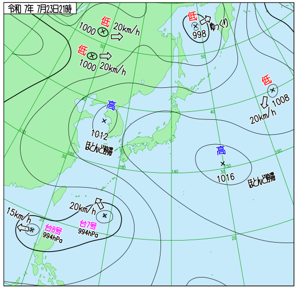 今日の天気予想図