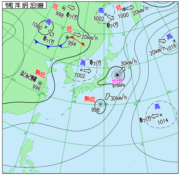 今日の天気予想図