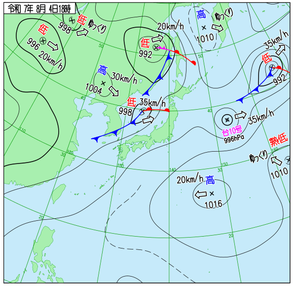 今日の天気予想図