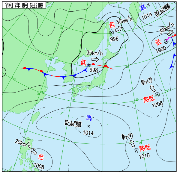 今日の天気予想図