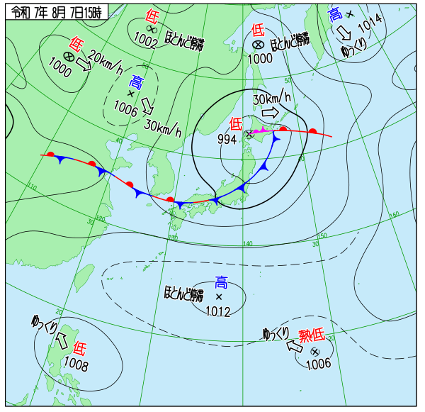 今日の天気予想図