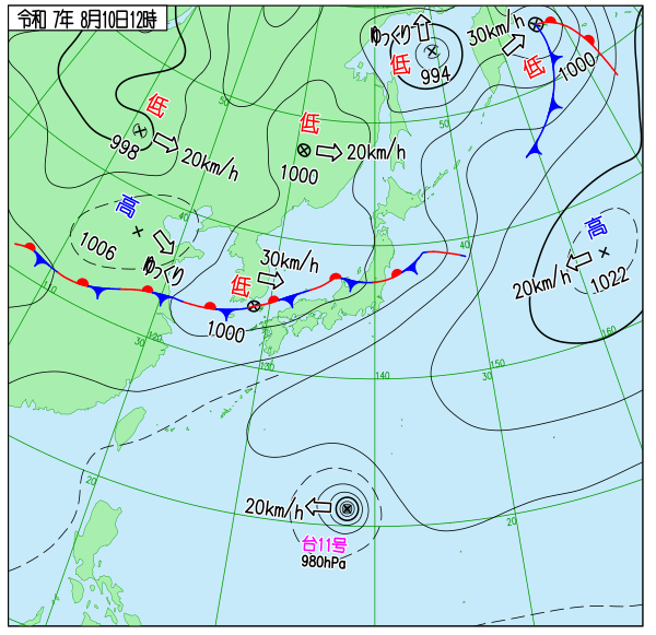 今日の天気予想図