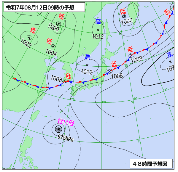 48時間天気予想図