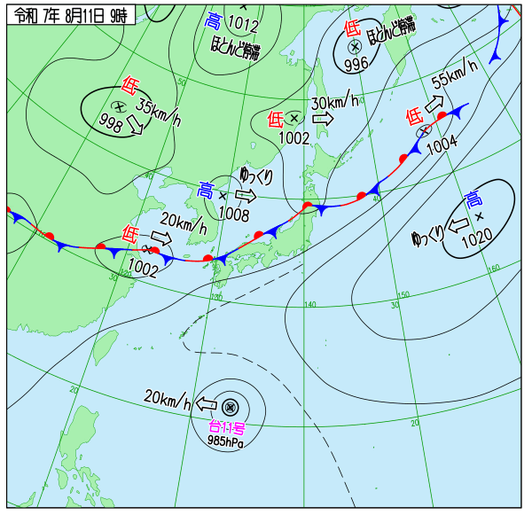 今日の天気予想図