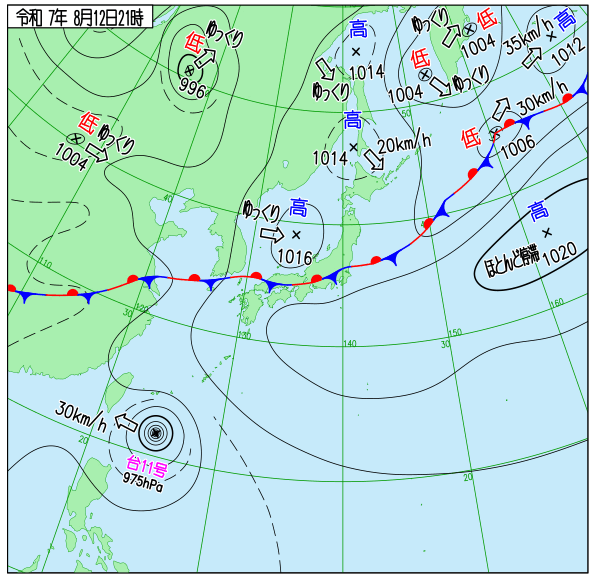 今日の天気予想図