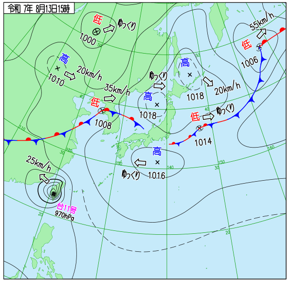 今日の天気予想図