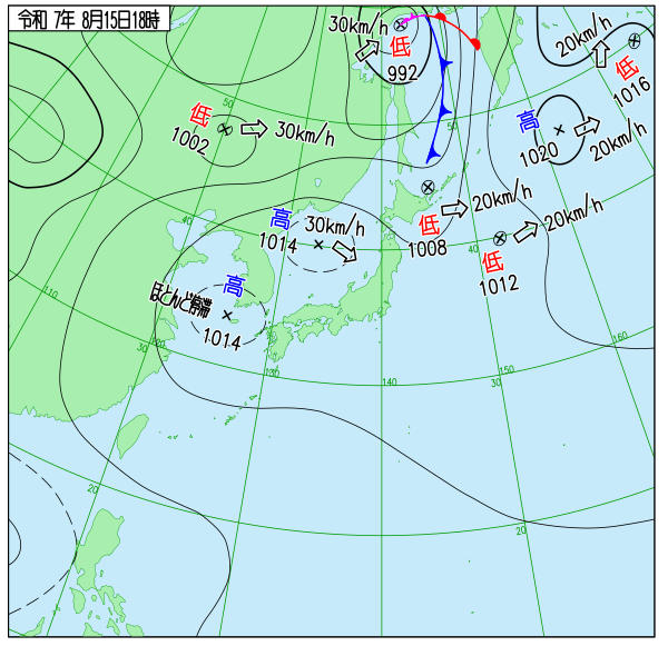 今日の天気予想図