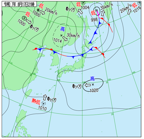 今日の天気予想図