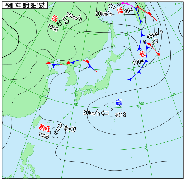 今日の天気予想図