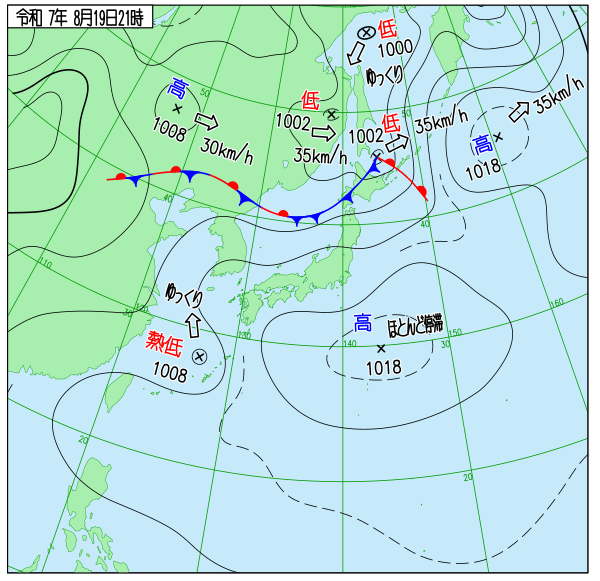 今日の天気予想図