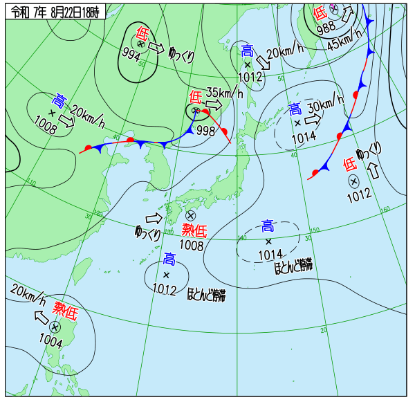 今日の天気予想図