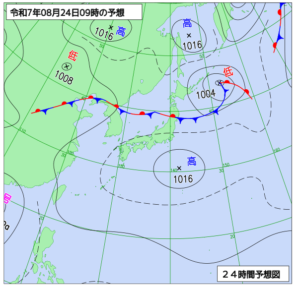 24時間天気予想図